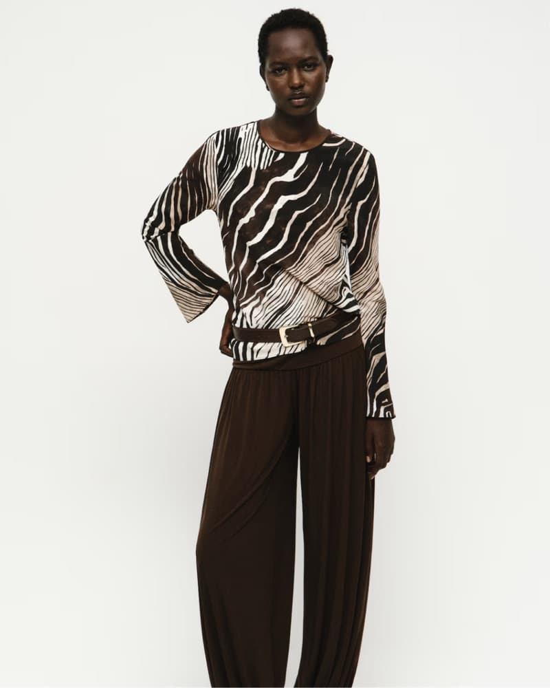 Mango Zebra Print Blouse  - Image 3