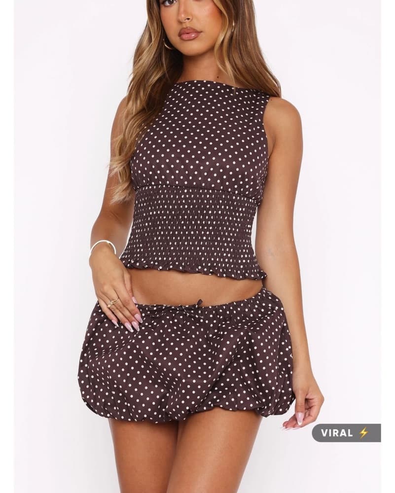 White Fox Polka Dot Skort Set - Image 2