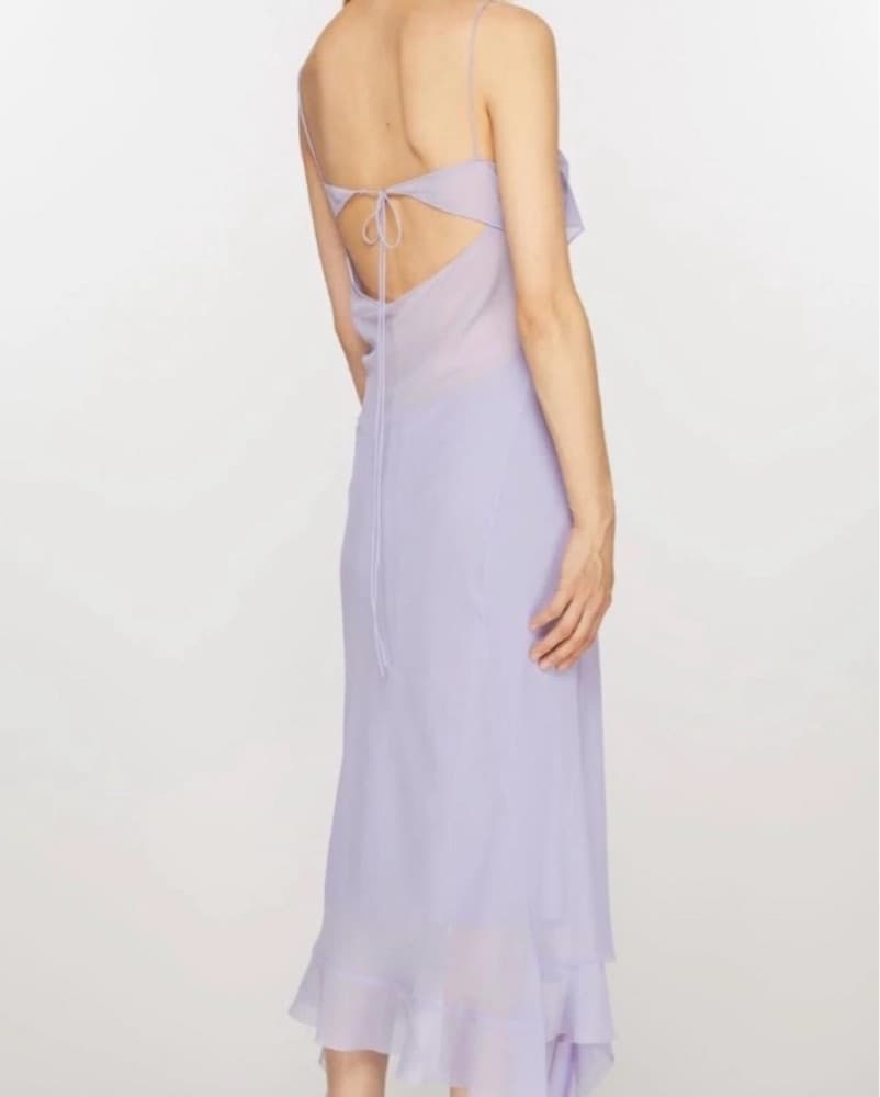 Acne Lavender Ruffle Dress - Image 3