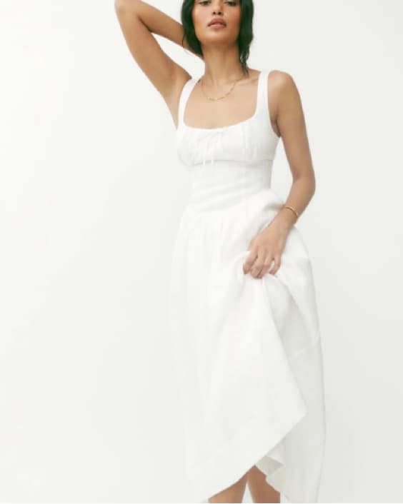 Reformation Balia Linen Dress (Petite) - Image 2