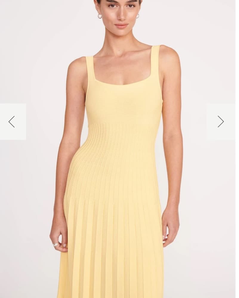Staud Ellison Knit Pleated Midi-Dress - Image 5