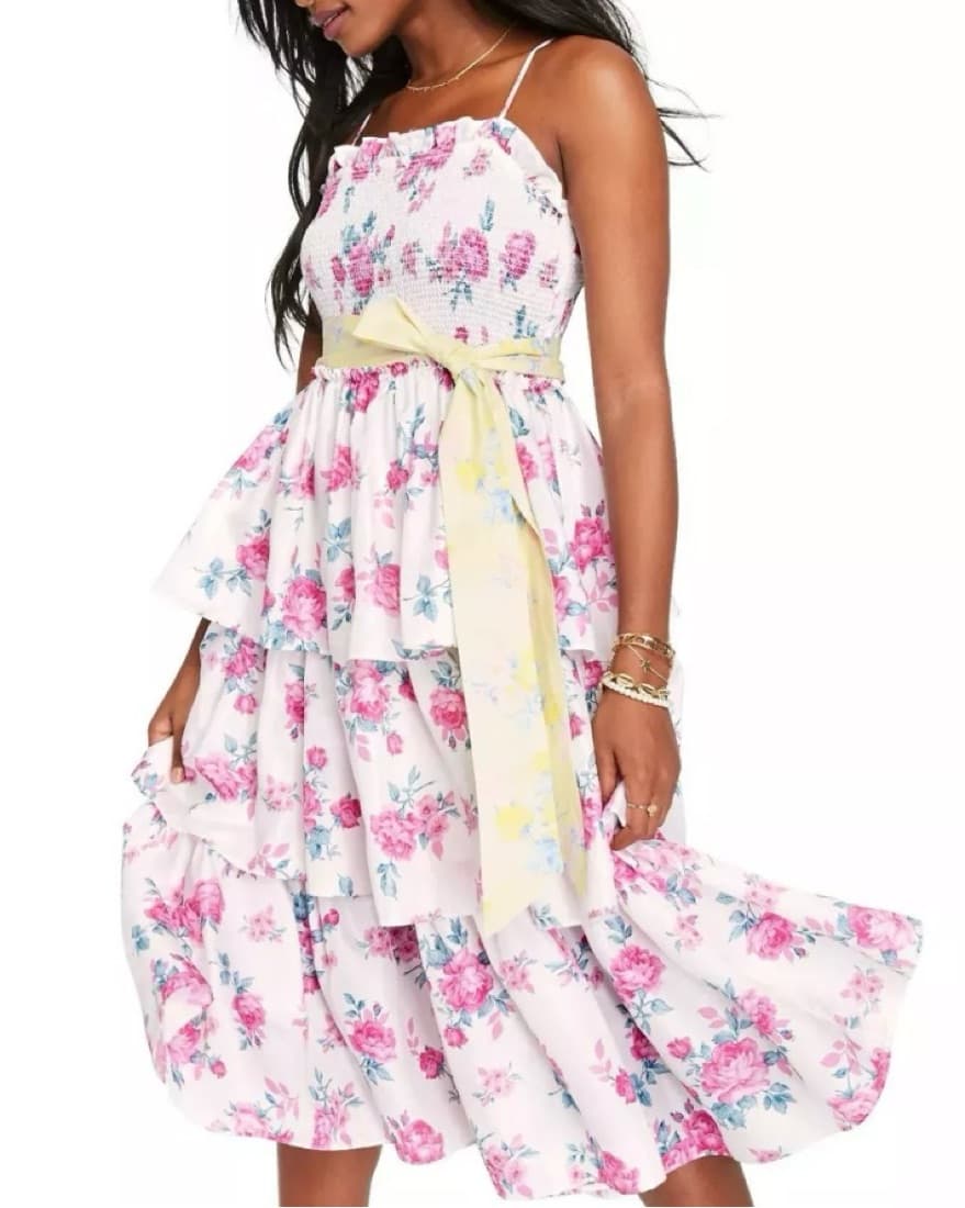 Floral Ruffle Midi Dress LoveShck & Targ - Image 1