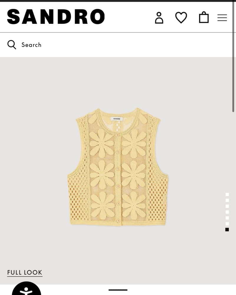 Sandro Crochet Top  - Image 1