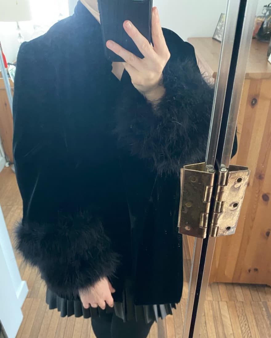 Hand-made Vintage Crushed Velvet Jacket - Image 2