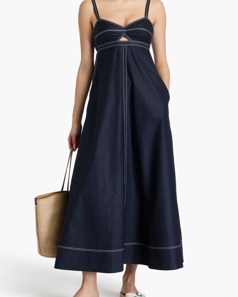 Tory Burch Poplin Cutout Dress - Image 1
