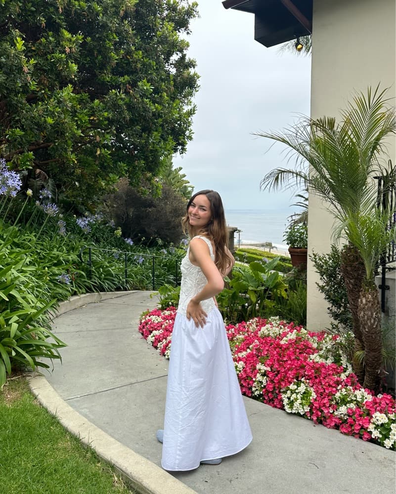Floral White Maxi Dress - Image 3