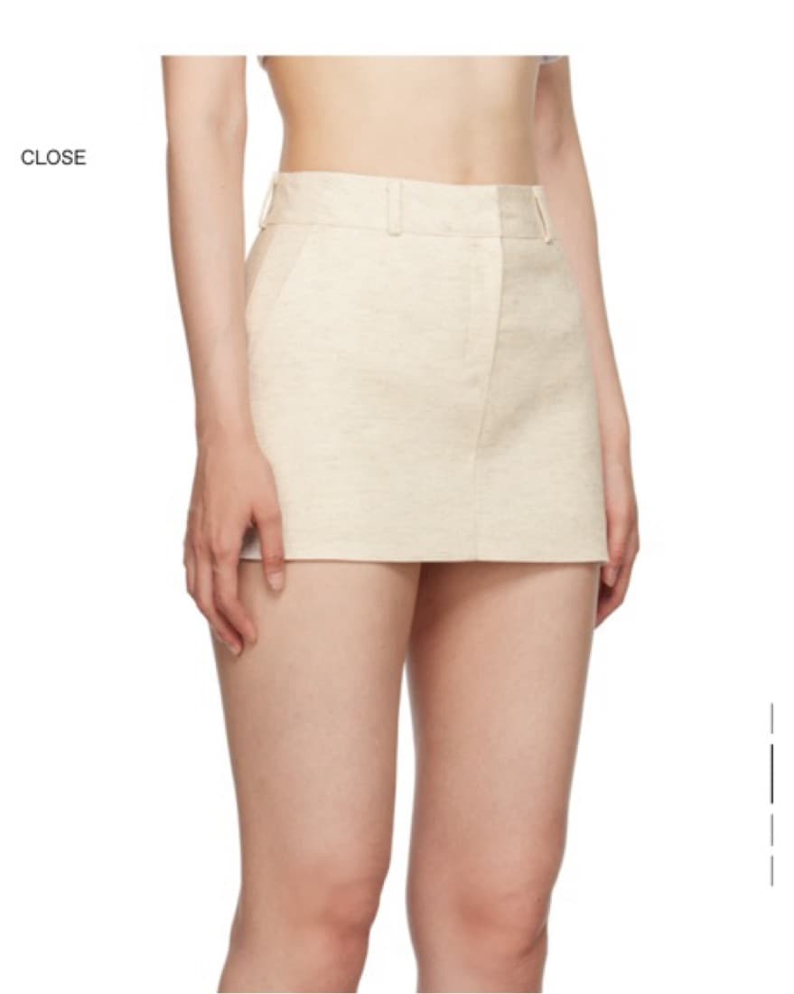 Frankie Shop Beige Mini Skirt - Image 2