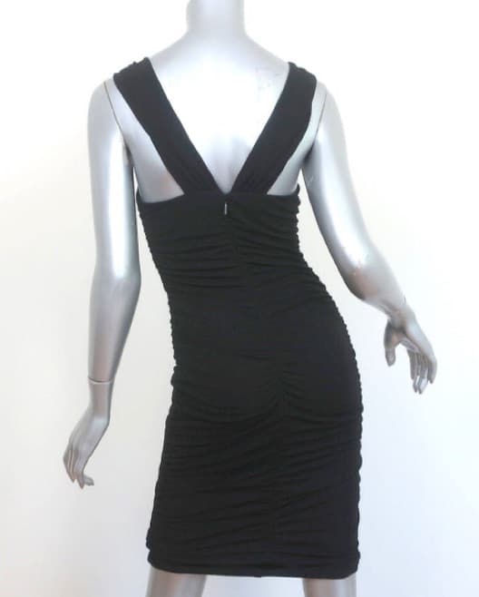 Versace Vintage Gold Ring Ruched Dress - Image 2