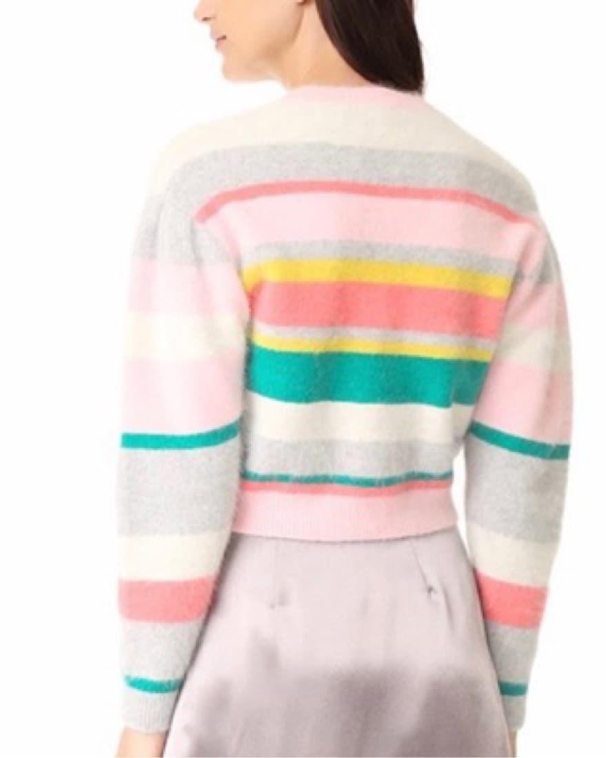 Rebecca Taylor Cropped Striped Sweater - Image 3