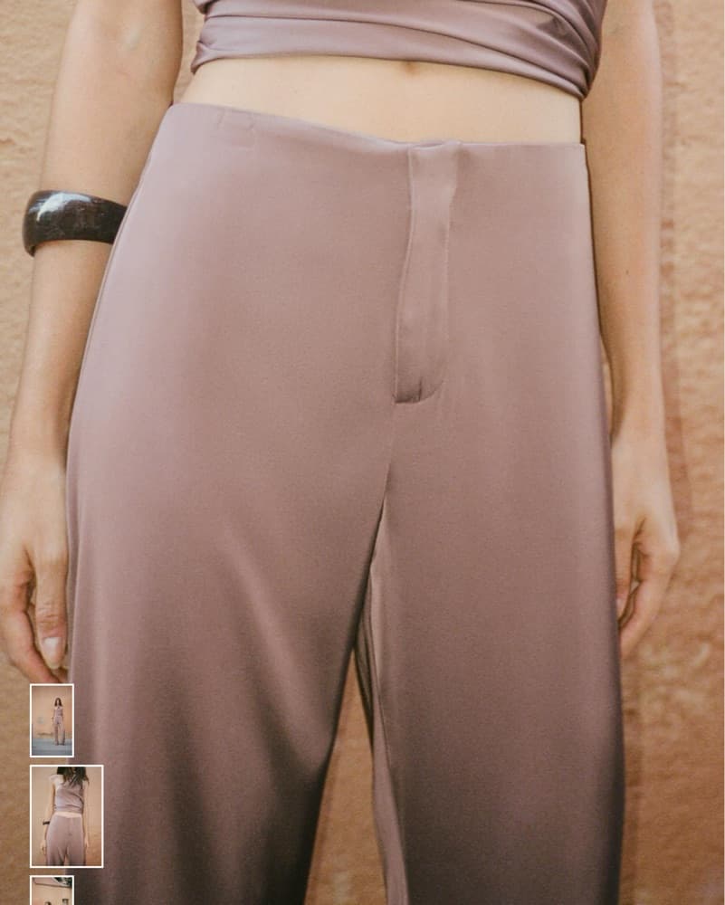 Satin Effect Top & Flare Pants - Image 4