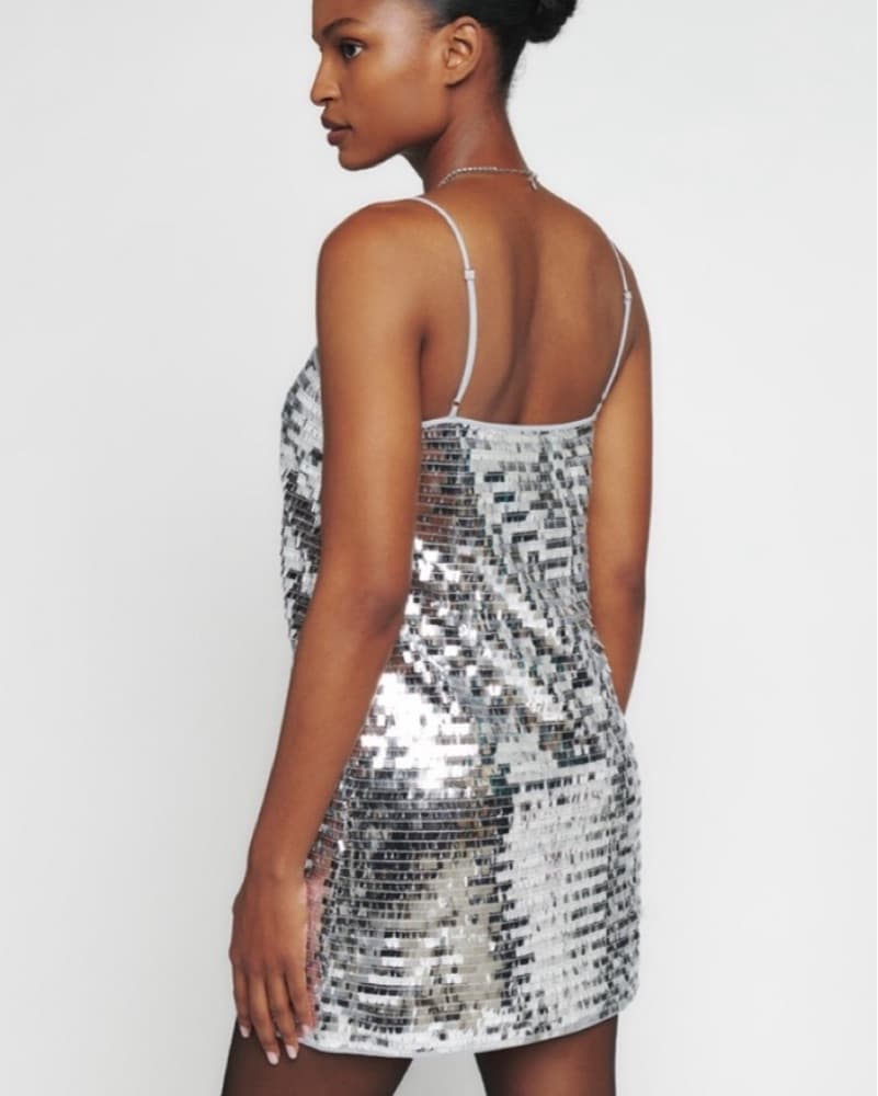 Reformation Sequin Mini Dress - Image 3