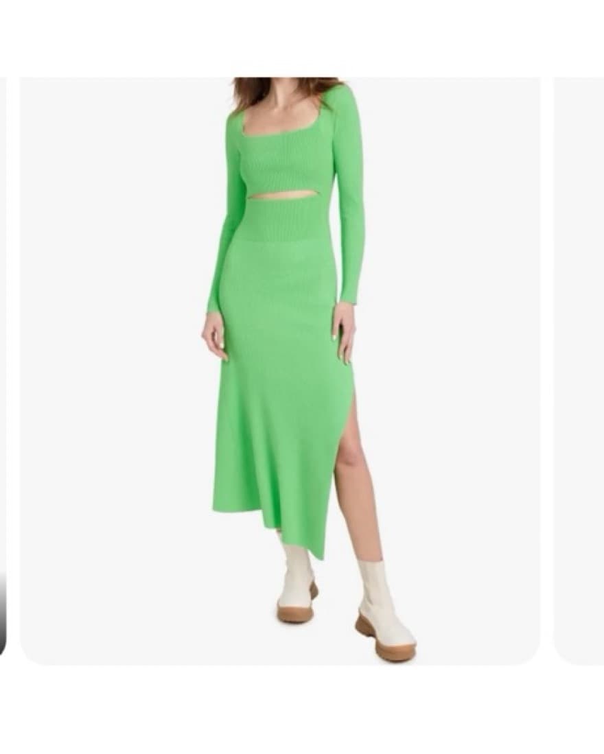 ALC Clara Cutout Ribbed Midi Dress - Image 2