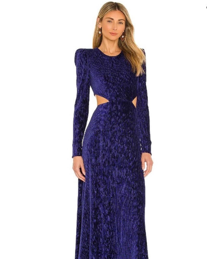 Pat Bo TEXTURED VELVET CUT-OUT GOWN  - Image 2