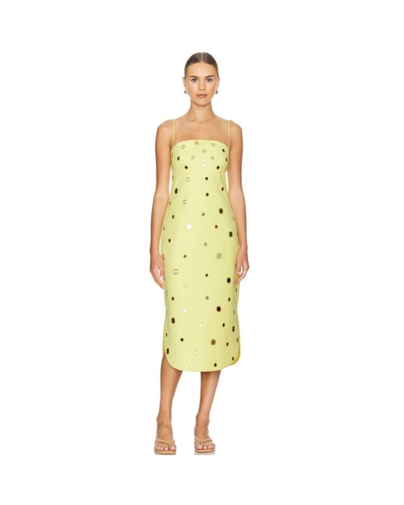 Alexis Yellow Midi Dress  - Image 1
