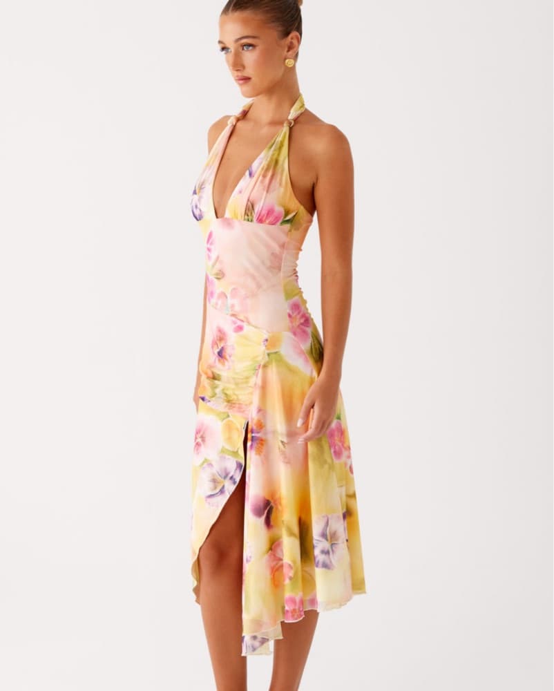 Sunburst Floral Midi Dress - Image 3