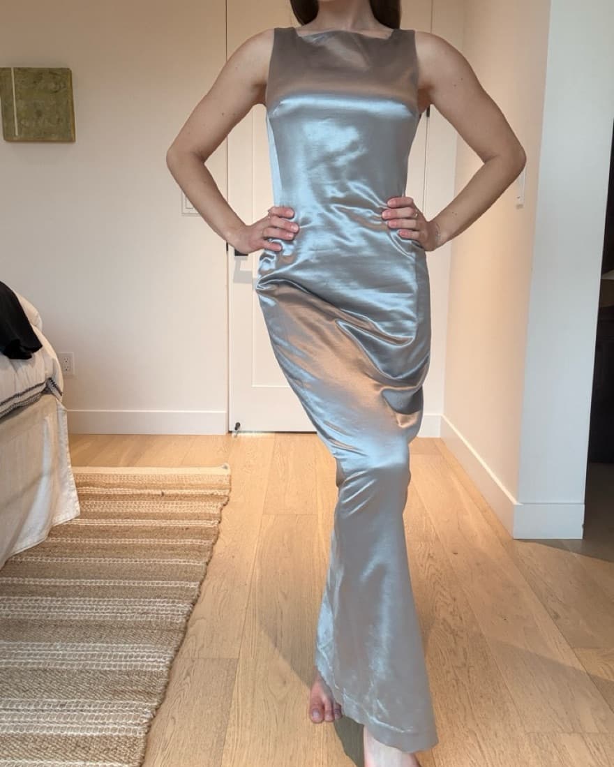 Vintage Silk Giorgio Armani Maxi Dress - Image 3