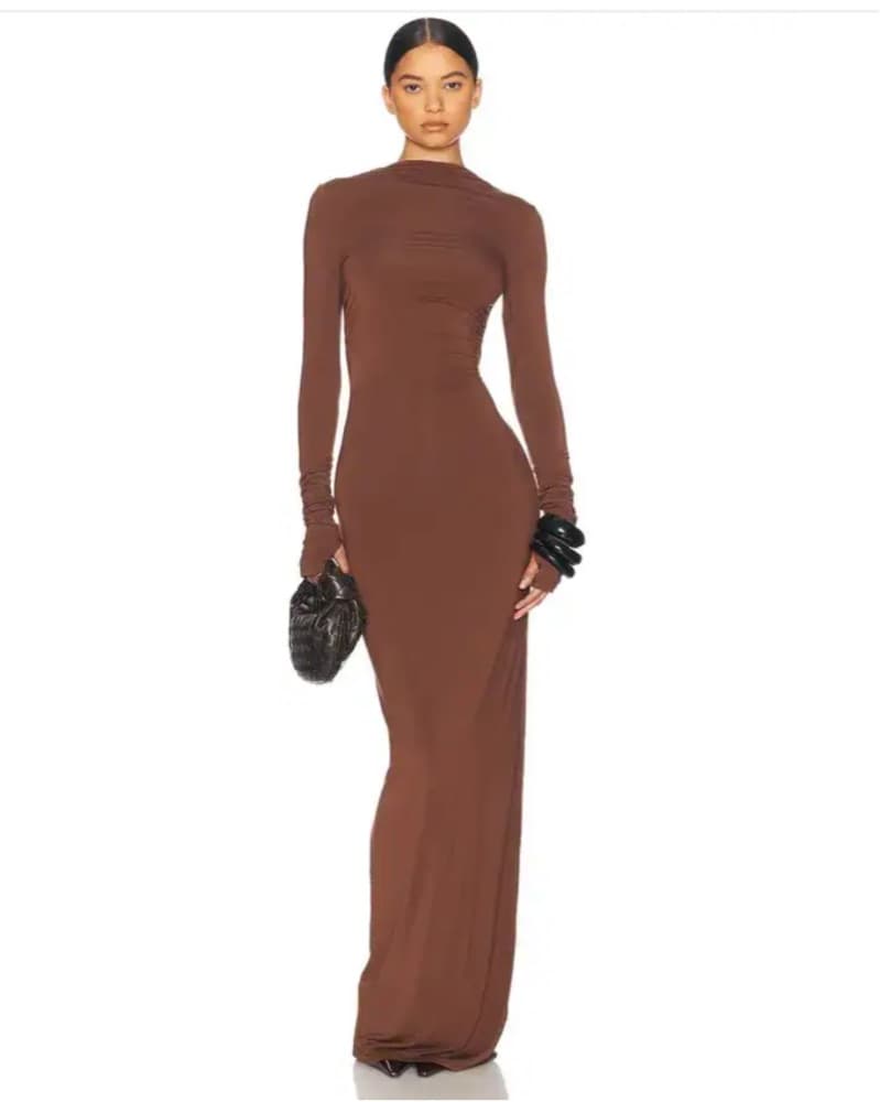 Helsa Brown Dress  - Image 1