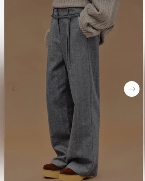 Source Unknown Wool Blend Belted Pants - Image 4
