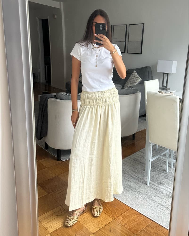 Mango Cream Maxi Skirt - Image 3