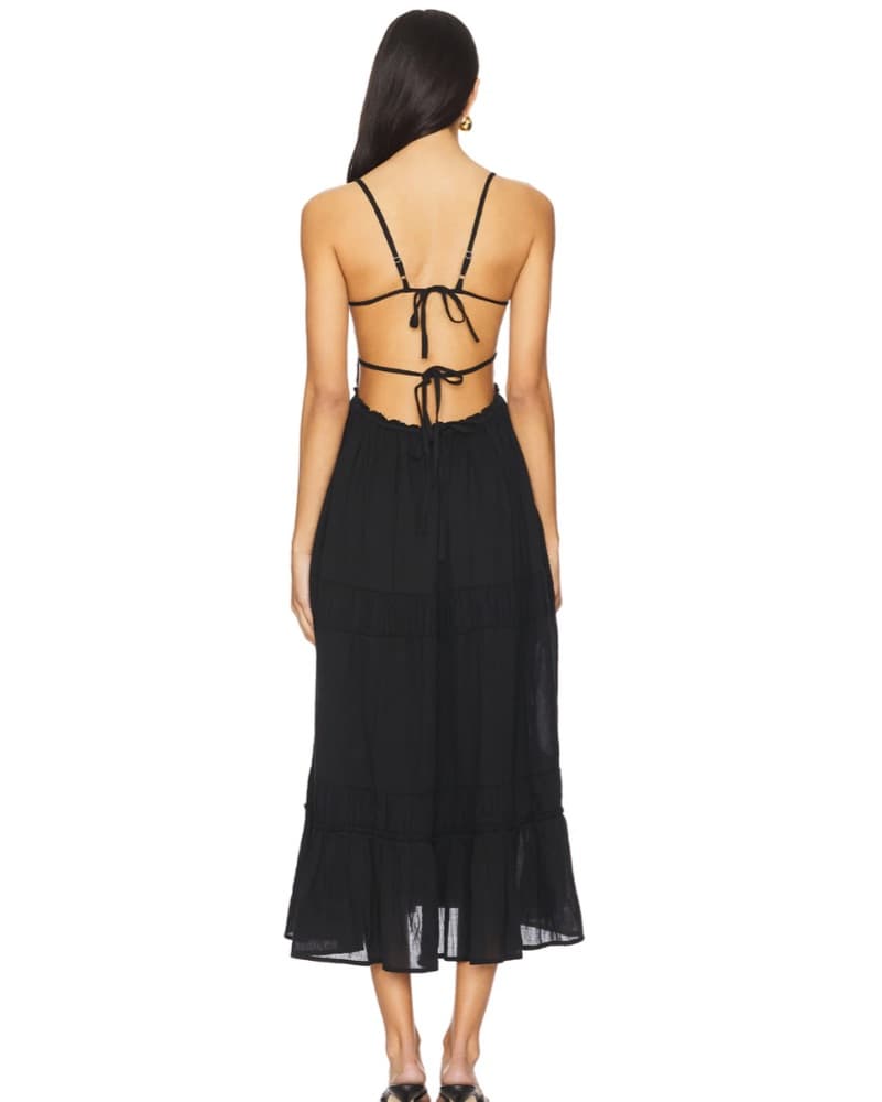 Elegant Black Midi Dress - Image 2