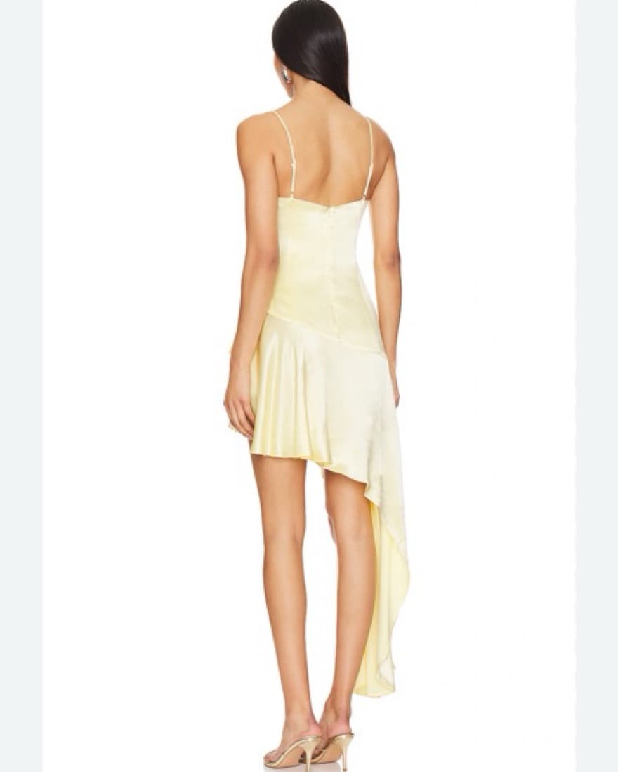 Bardot Idres High Low Dress In Yellow - Image 3