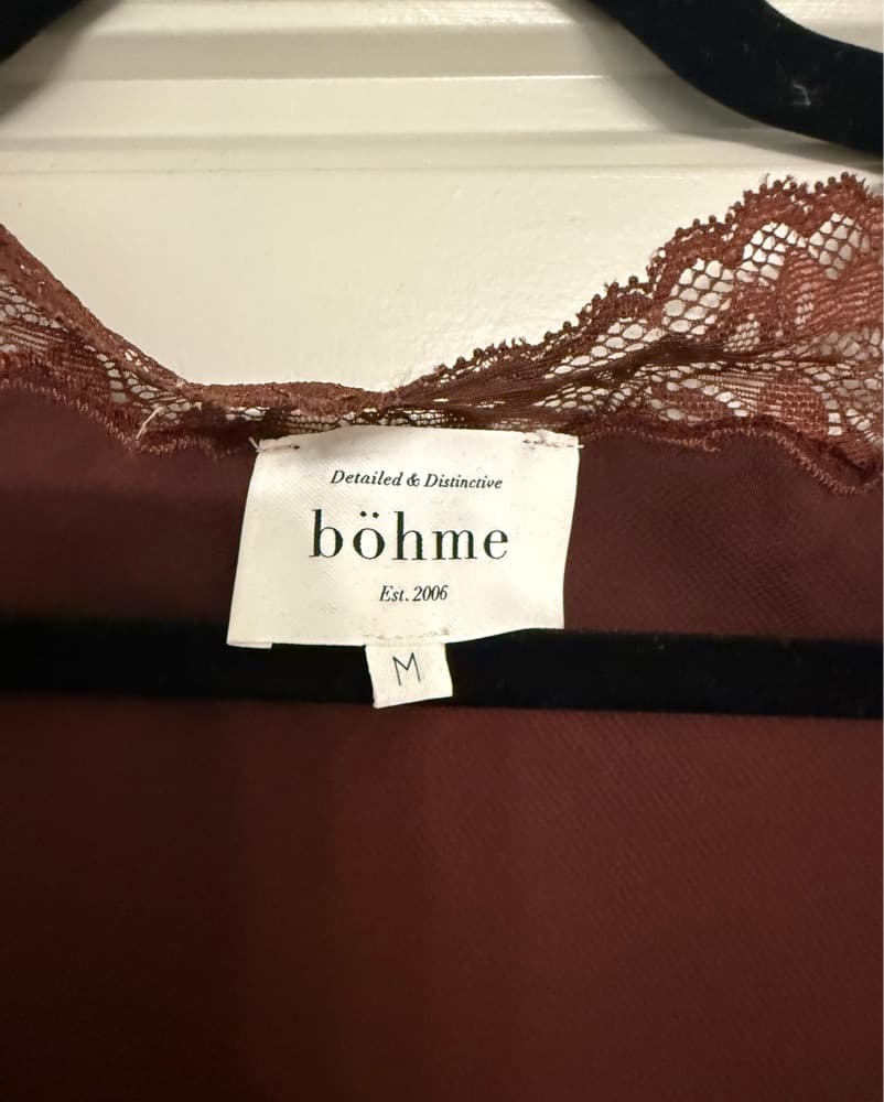 Bohme Amanda Lace Trim Satin Maxi Dress - Image 4