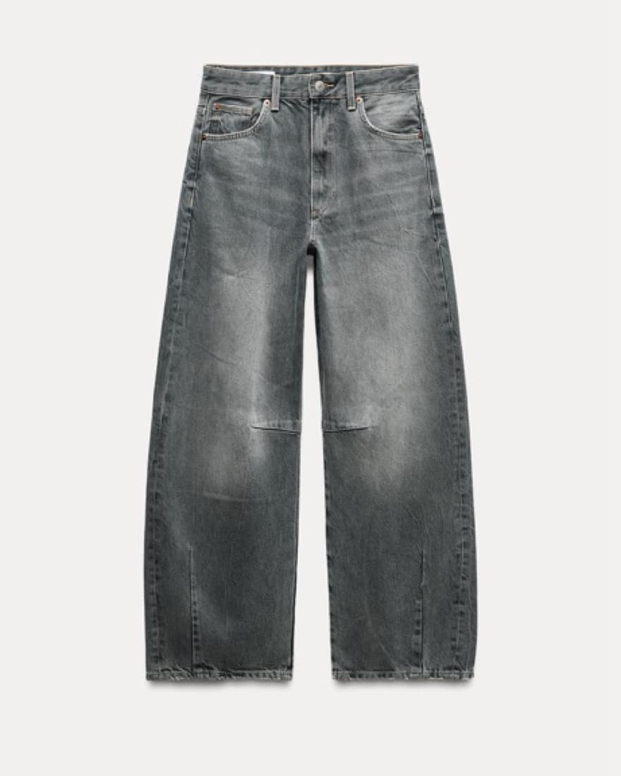 Zara Mid Waist Baggy Balloon Jean - Image 1