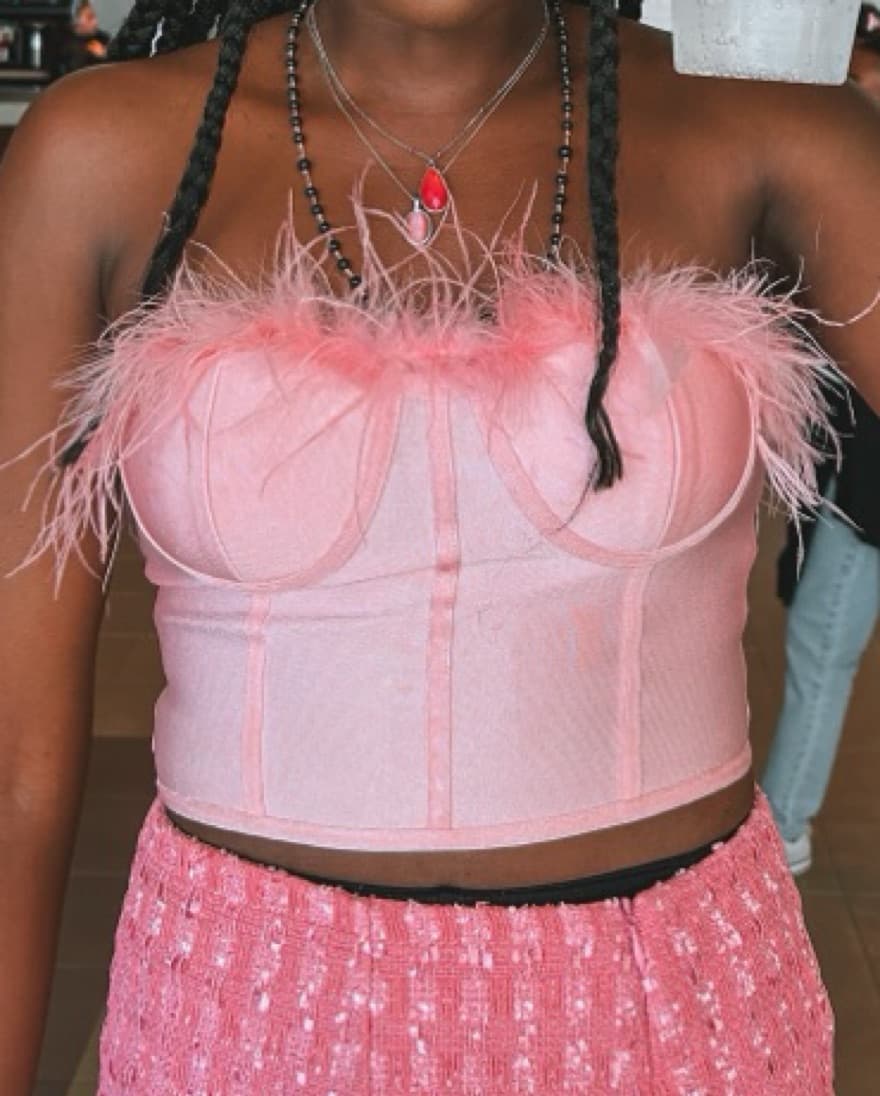 Superdown Ramona Pink Bustier Top - Image 3