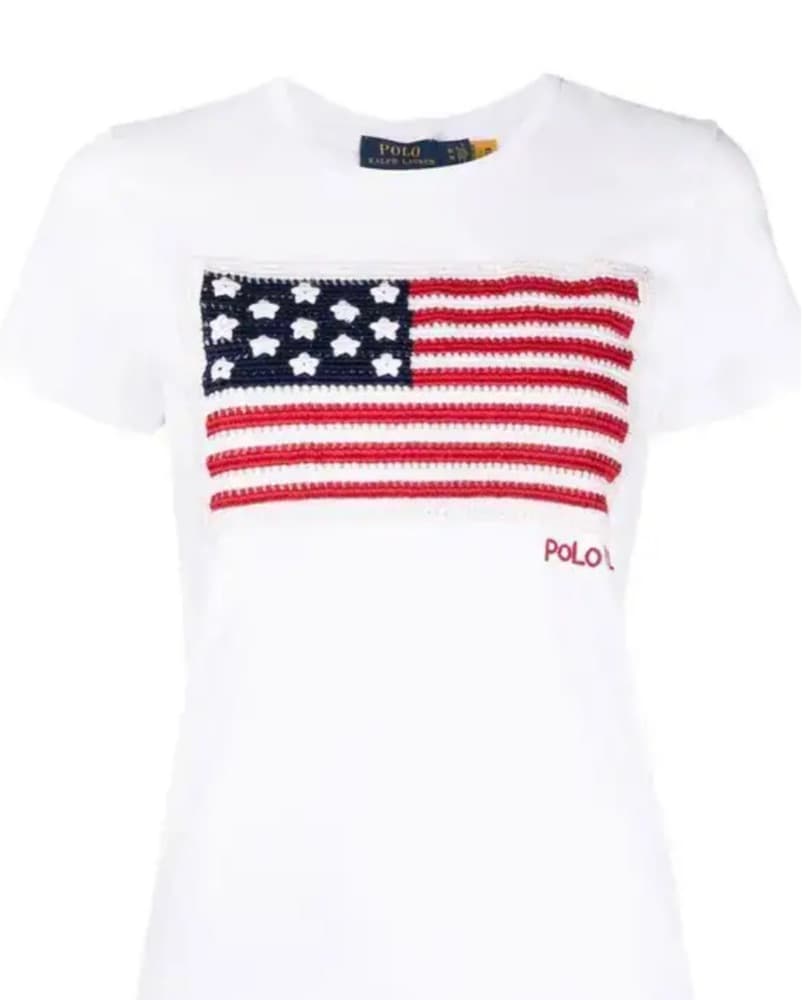 Ralph Lauren Embroidered Flag T-shirt - Image 1
