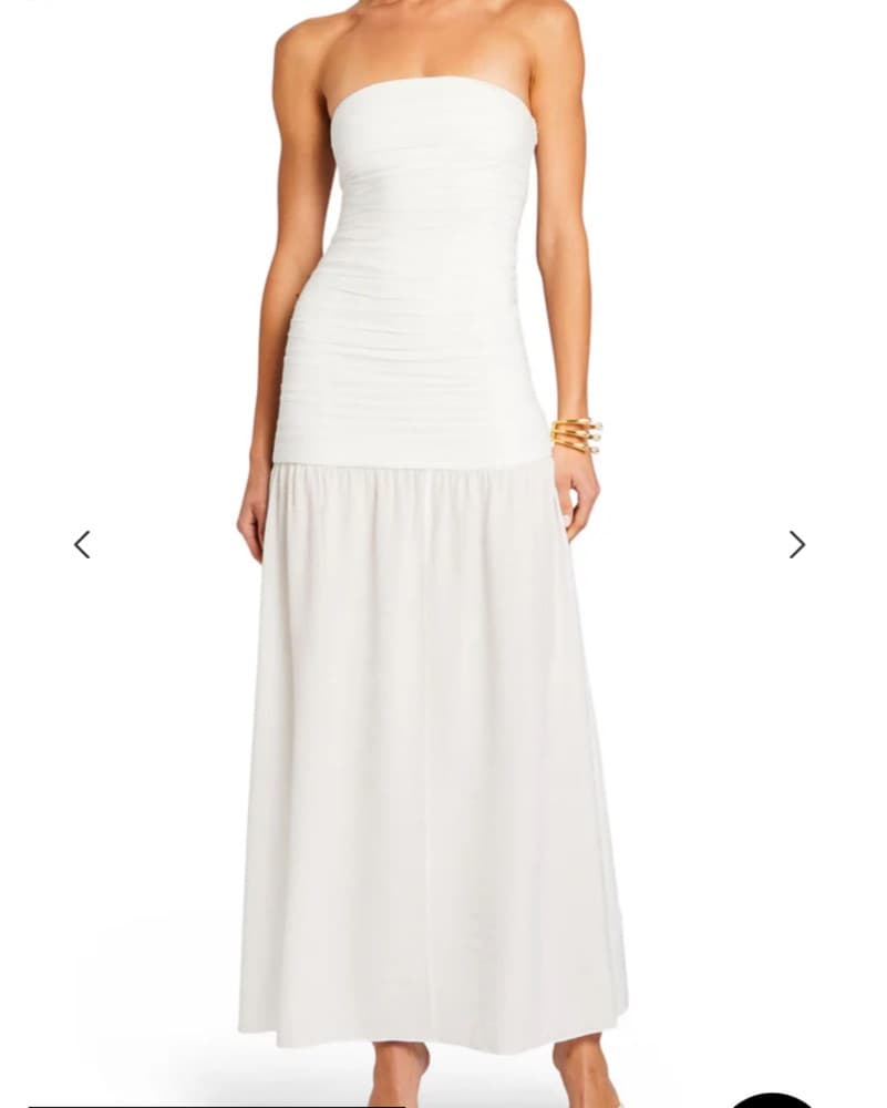Seroya White Drop Waist Dress - Image 4