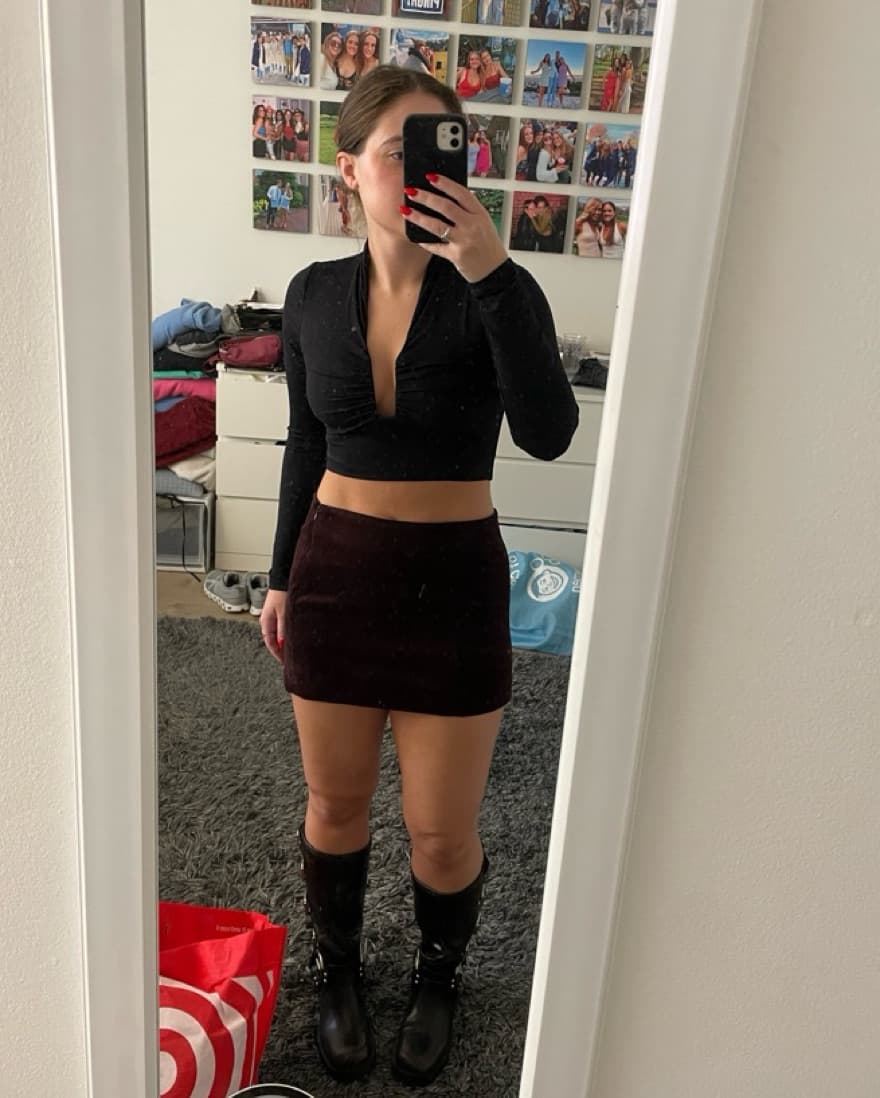 Zara Suede Skirt - Image 2
