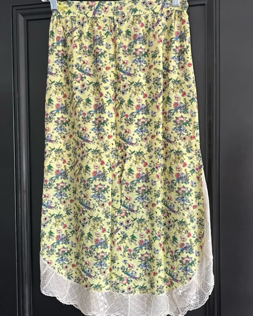 Whimsical Floral Midi Skirt - Image 1