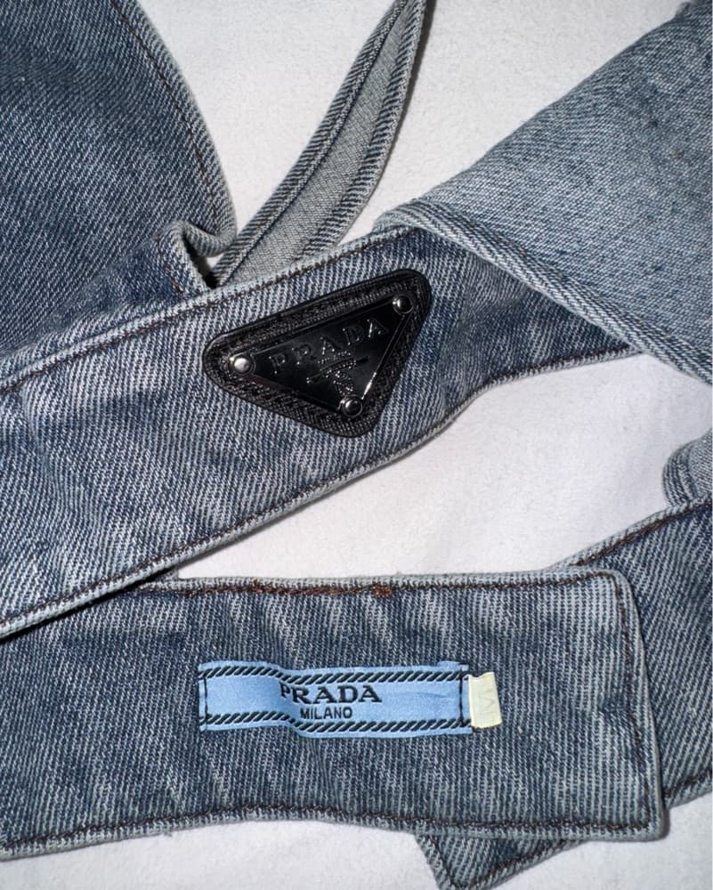Prada Denim Top / Bra - Image 3