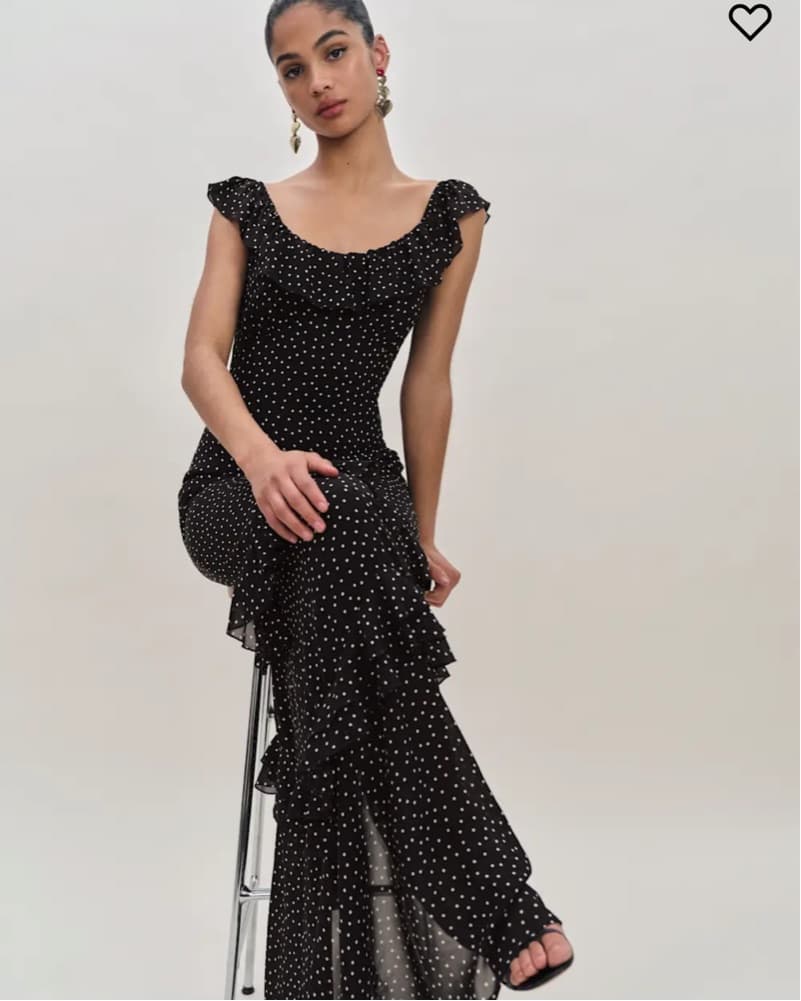 Reformation Polka Dot Maxi Dress - Image 6