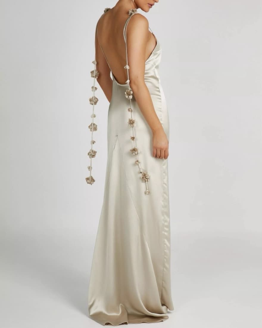 Meshki Elenora Rose Gown - Champagne  - Image 2