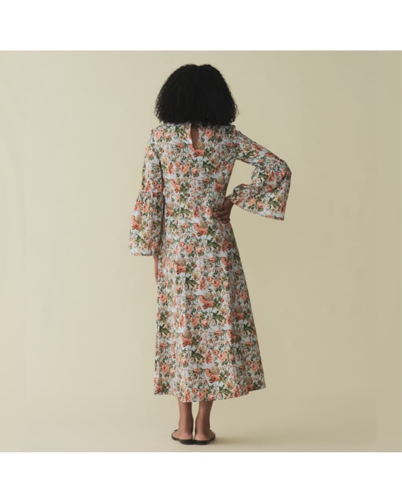DOEN Floral Bell Sleeve Midi Dress - Image 2