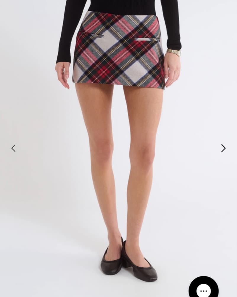 Plaid Mini Skirt - Image 2