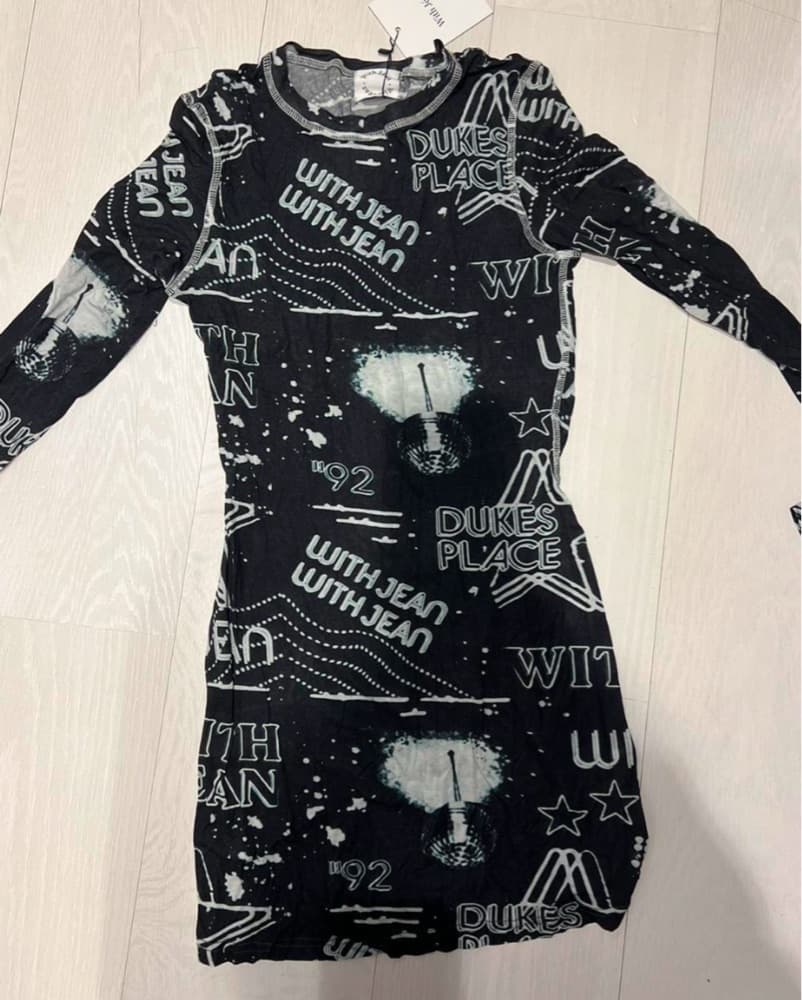 With Jean Long Sleeve Dress - Image 1
