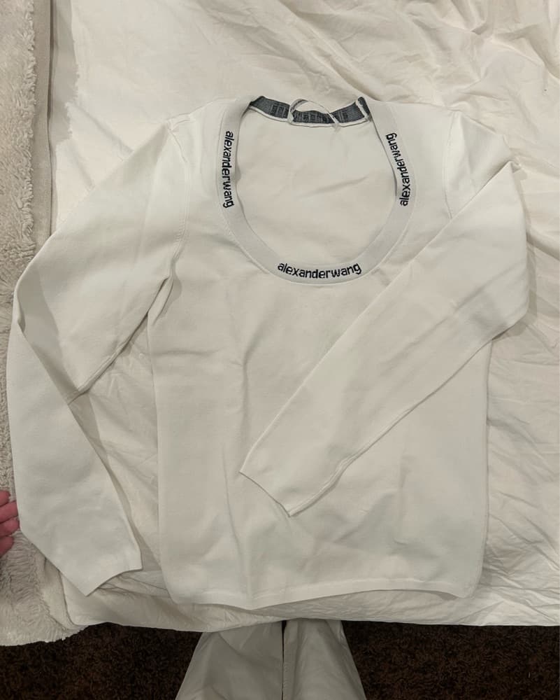 Alexander Wang White Logo Longsleeve  - Image 5