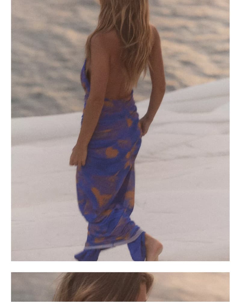 Zara Blue & Orange Dress - Image 4