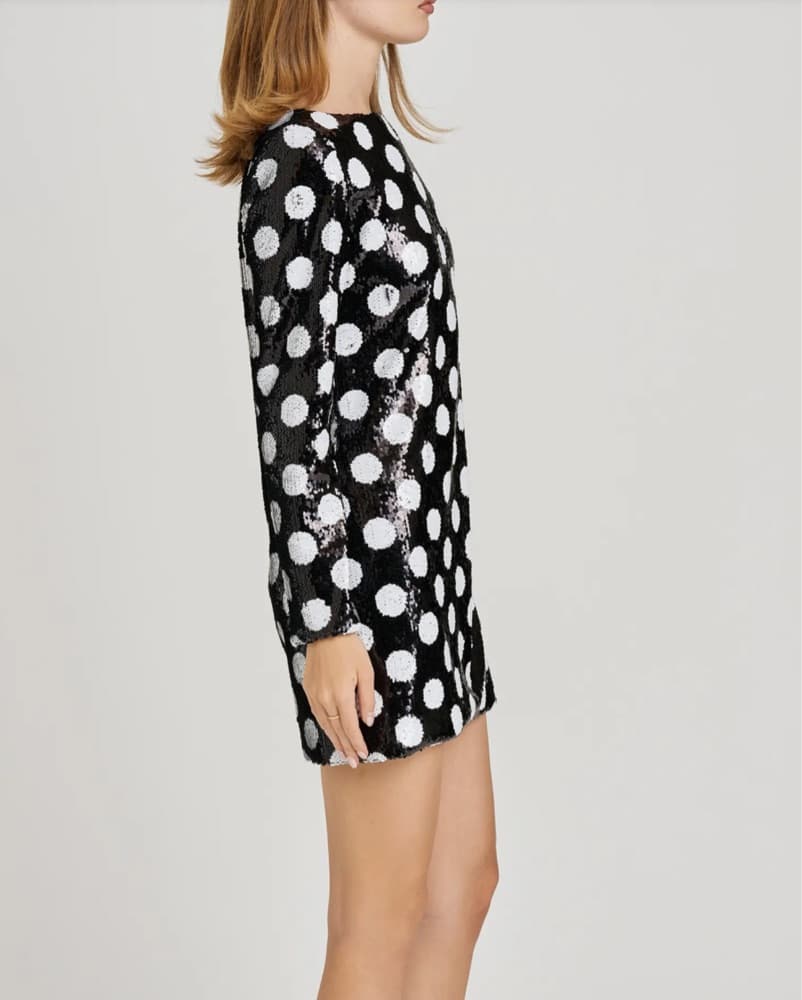 WAYF— Betty Polka Dot Long Sleeve Dress - Image 3