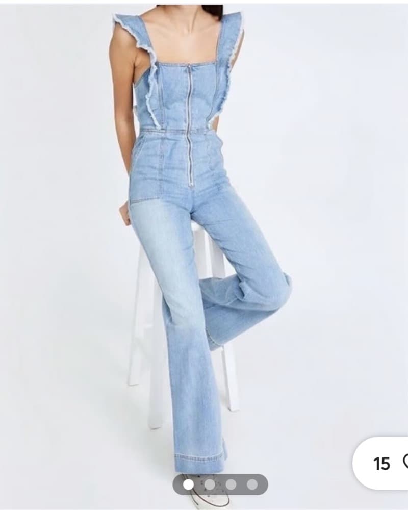 Alice + Olivia Jean Jumpsuit Open Back - Image 1