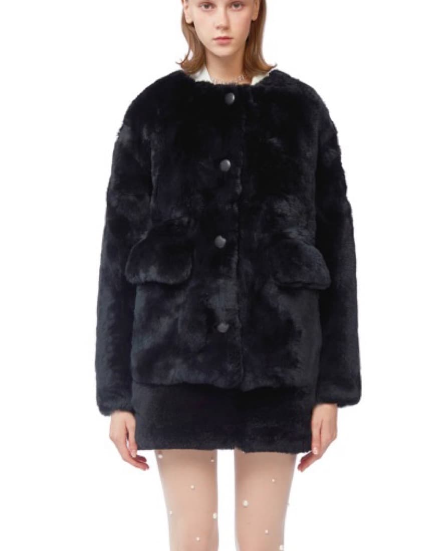 Ozlana Rabbit Fur Coat - Image 3