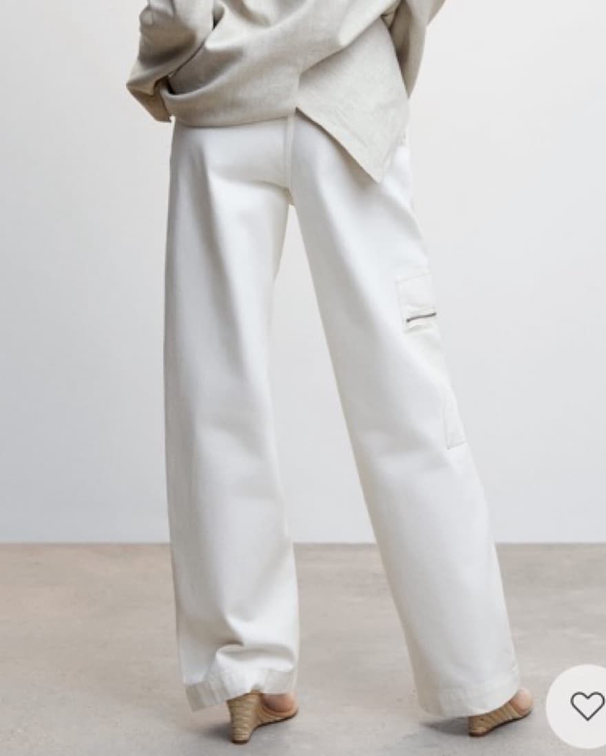 Wide Leg White Jean - Image 5