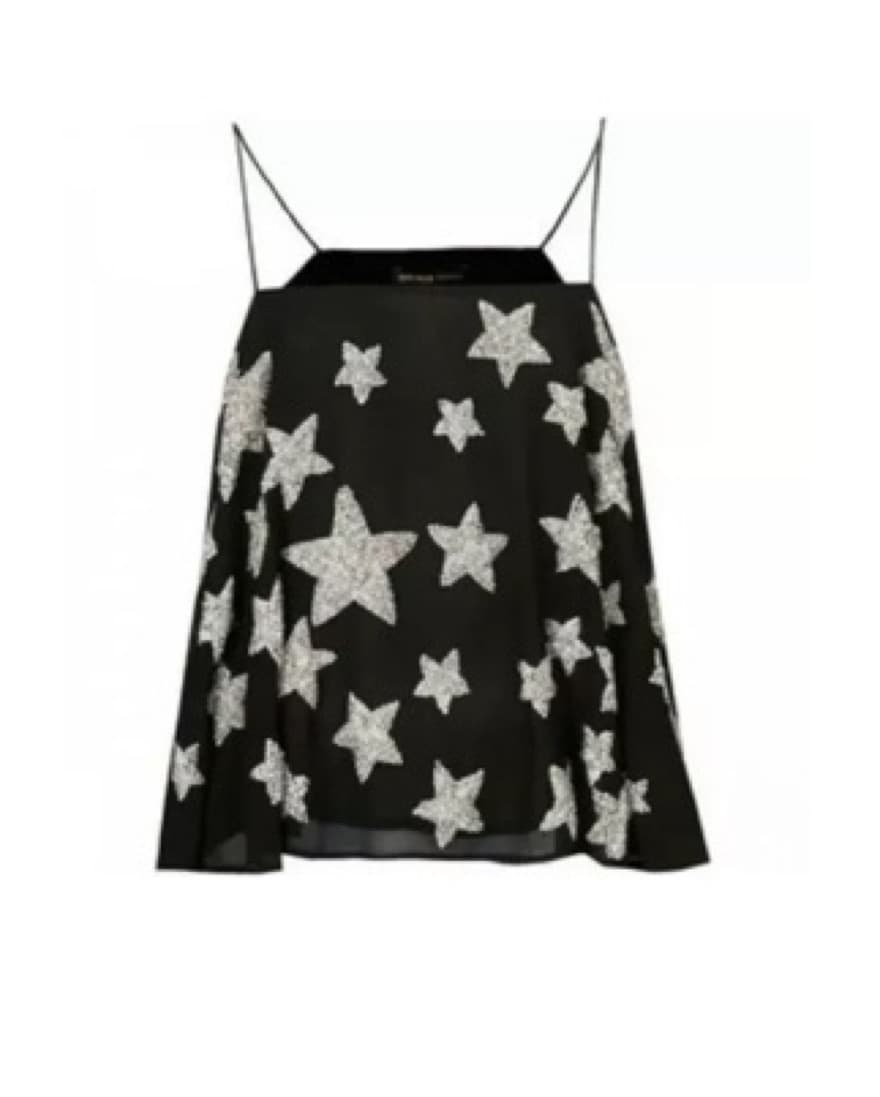 Topshop Black And Silver Beaded Star Top - Image 3