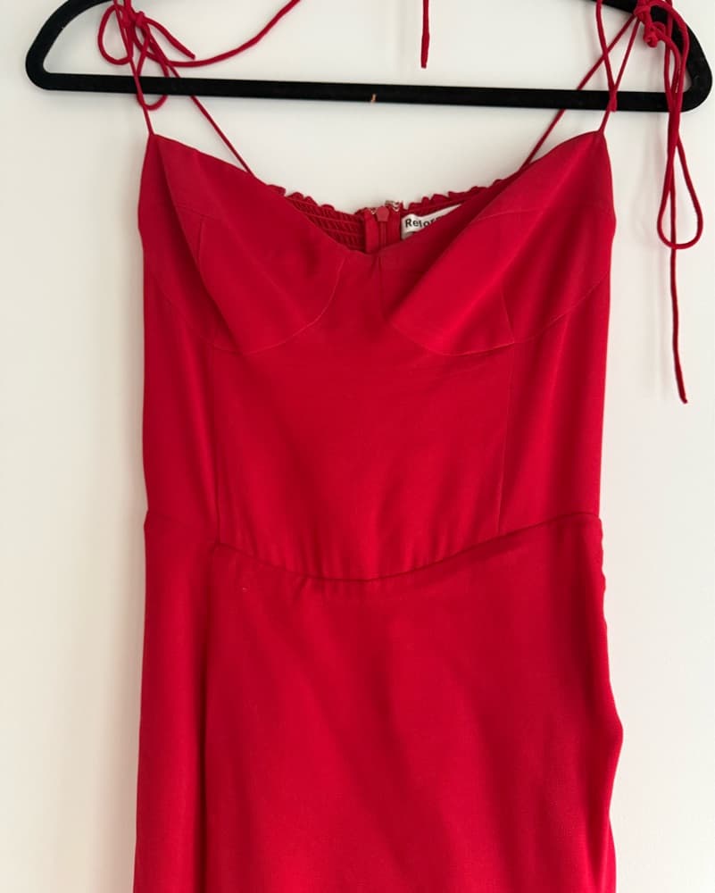 Reformation Kourtney Midi Dress Red - Image 2