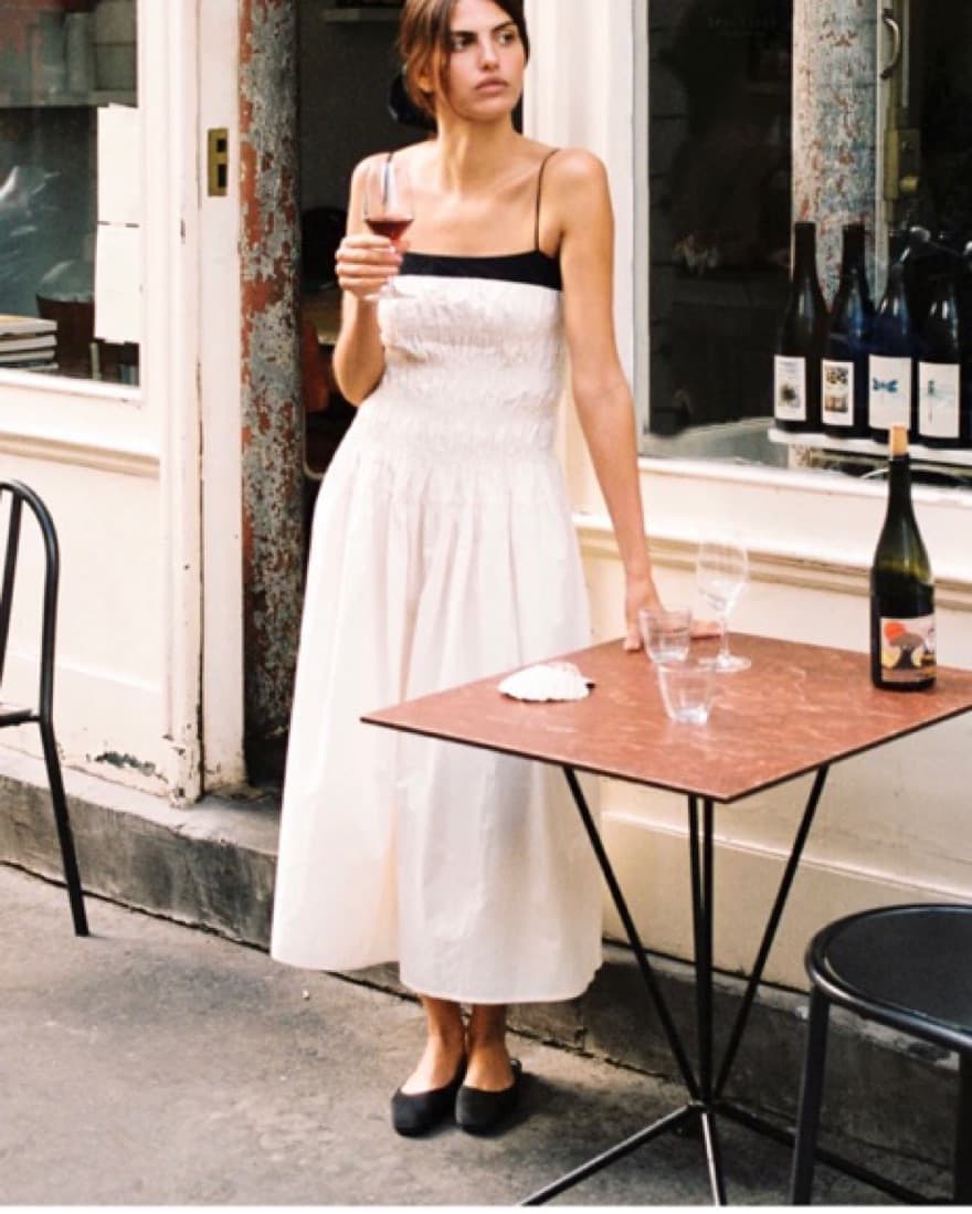 Ciao Lucia Gathered White Dress - Image 2