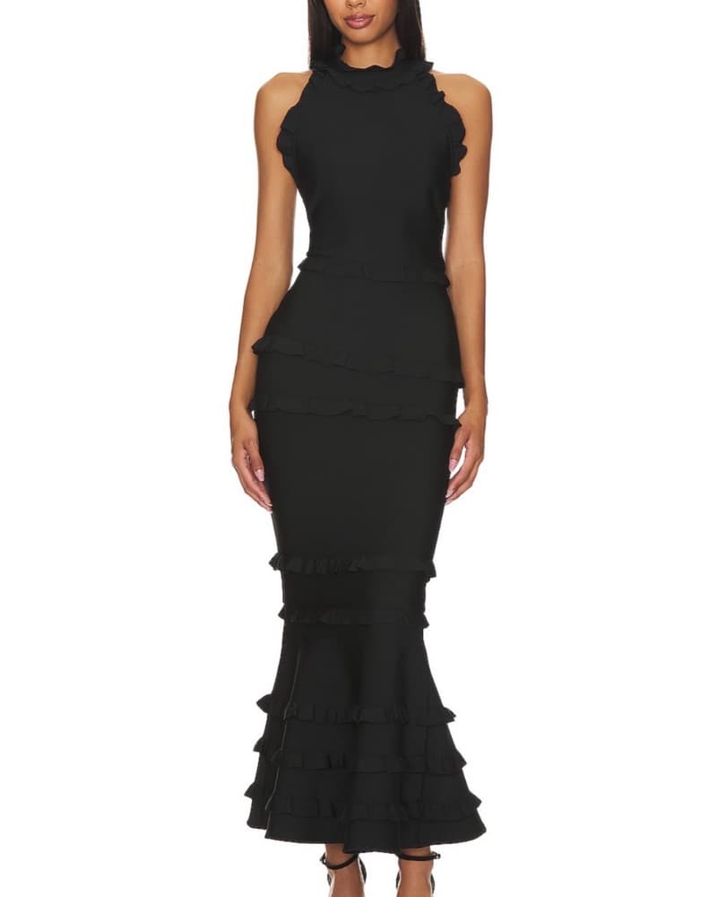 Elegant Ruffle Maxi Dress - Image 1