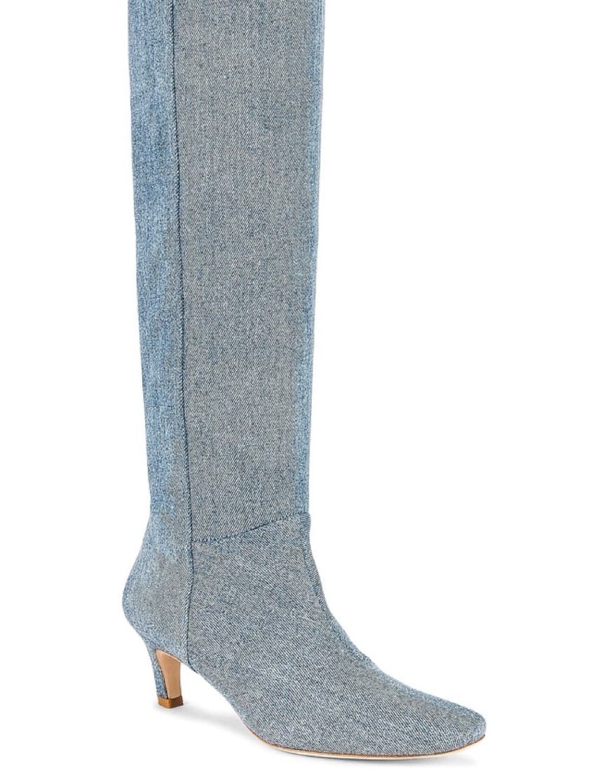 GRLFRND Denim Knee-High Boots - Image 1