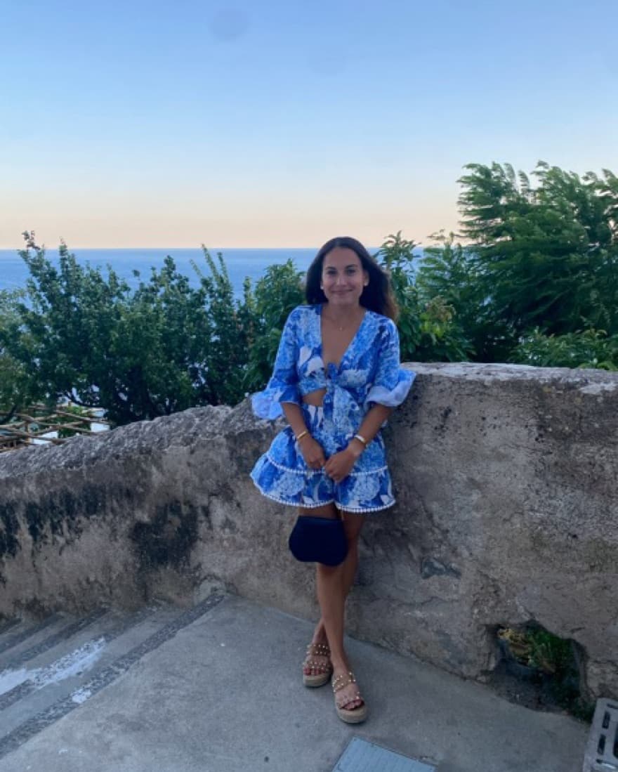 Luisa Positano Blue Floral Set - Image 1